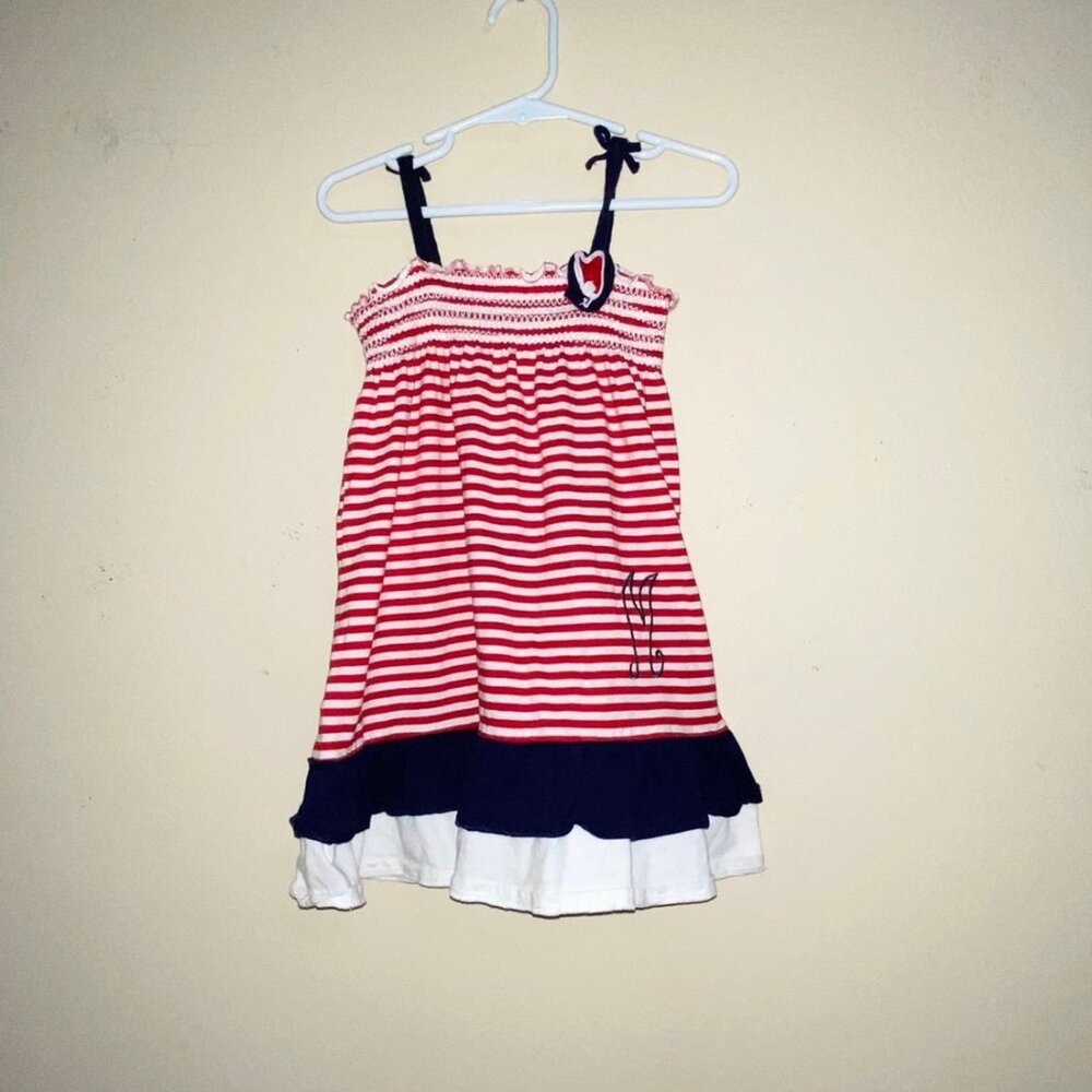 M Monogram Patriotic Dress